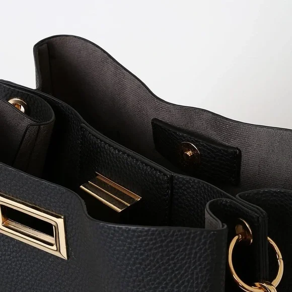 Lulu’s Chic Street Black Tote Bag - Picture 5 of 11